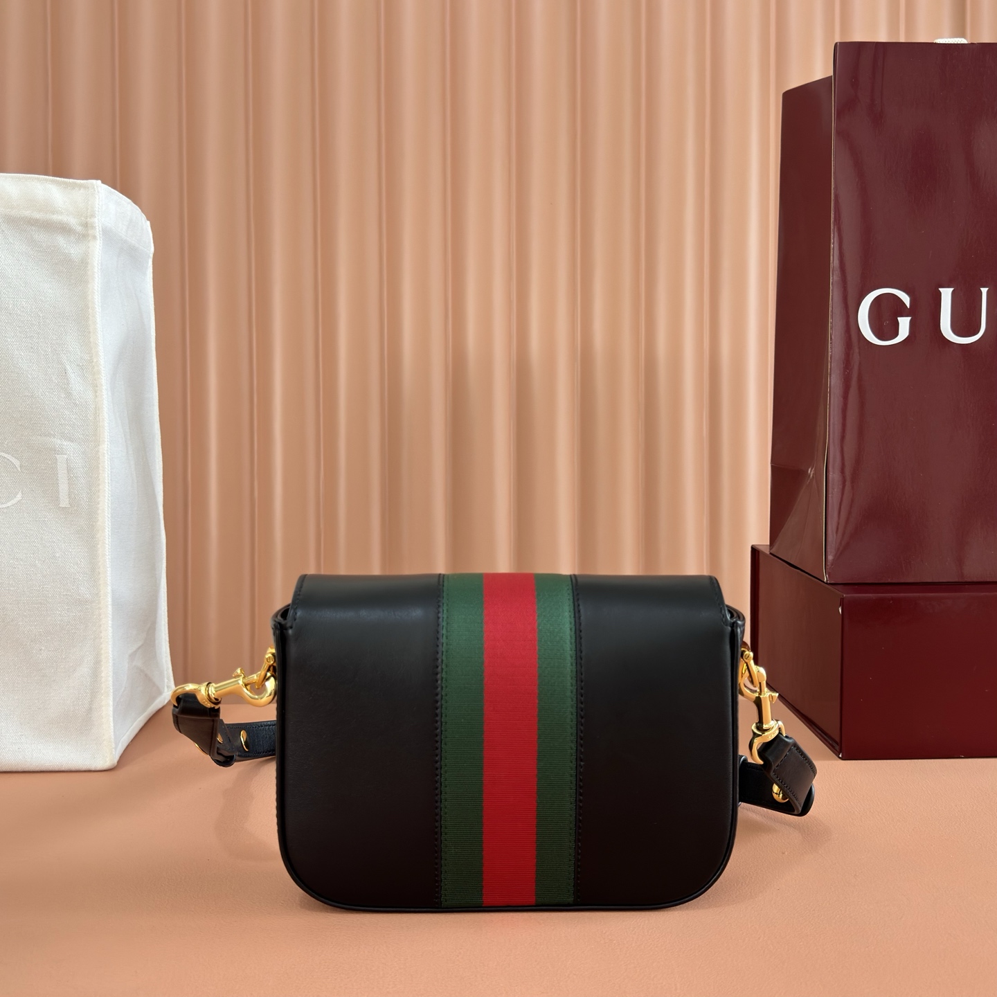 [TOP] GUCCI Horsebit 1955 Bag 21x14.5x5.5cm - Black