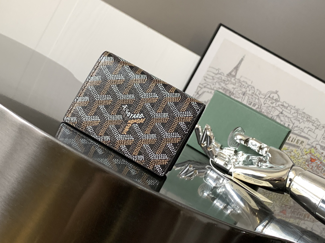 [TOP] Goyard Malhesherbes Card Holder  7x1.5x10.2cm - Black - 711 Luxury
