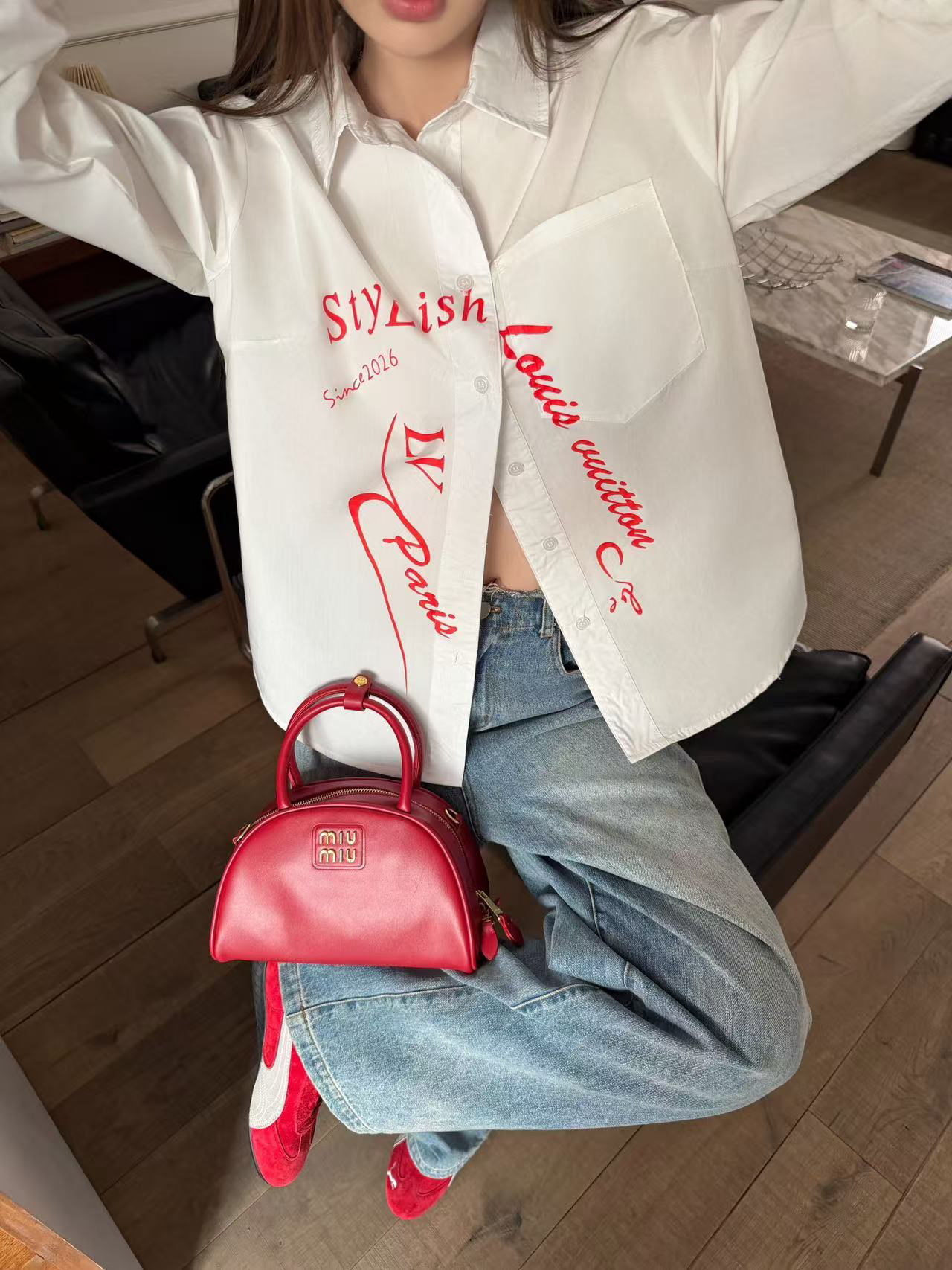 [TOP] Louis Vuitton LV Shirt - White