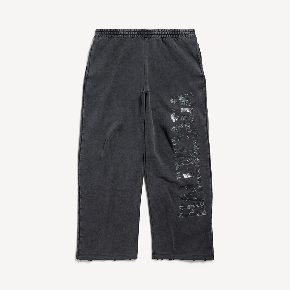 NIGO Balenciaga Top-quality version Men's Transparent Tape Baggy Pants in Faded Black White #nigo376443 - 2
