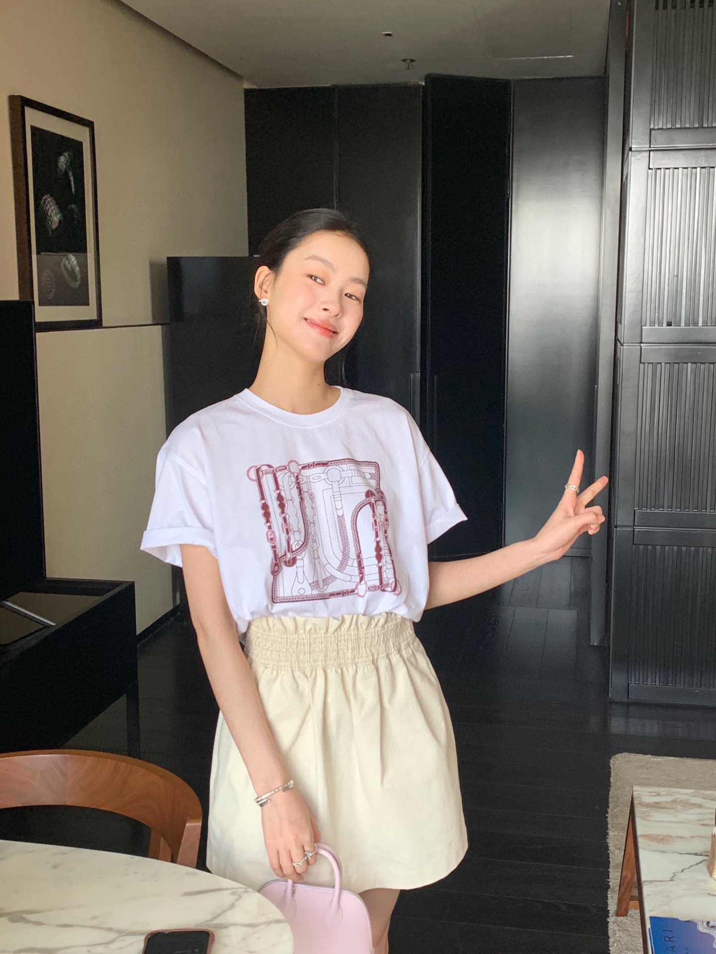 [TOP] HERMES Skirt - Beige