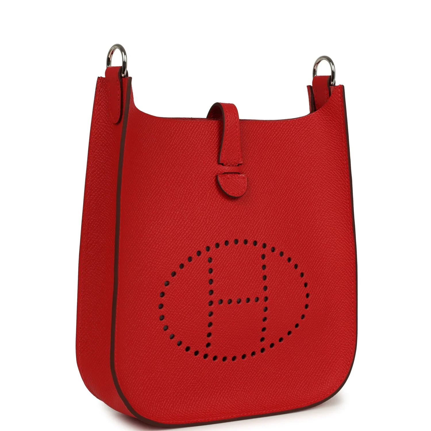 Hermes Evelyne Sellier TPM Rouge Radieux Epsom Palladium Hardware
