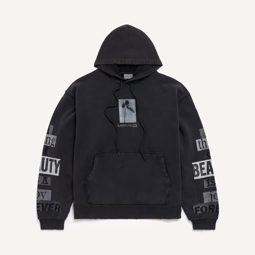 Balenciaga black Clothing Balenciaga Forever Washed Black Hoodie #396452 | Nigo Office