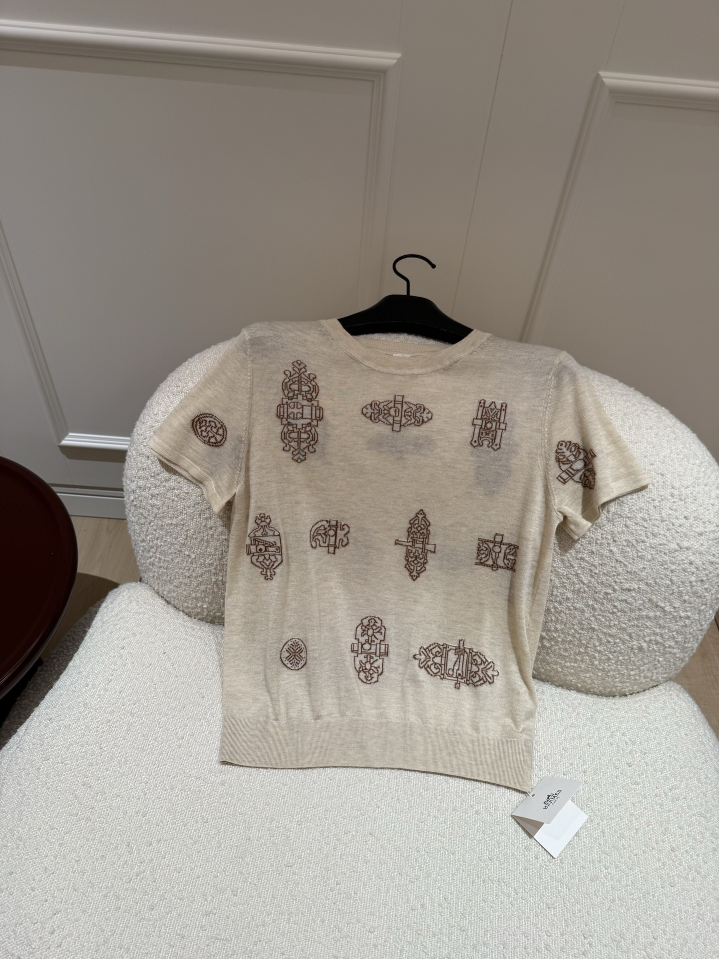 Hermès Ferronnerie Short-sleeve Sweater #380222