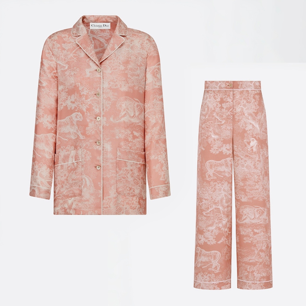 Dior Silk Robe Set Zoo Print #384330