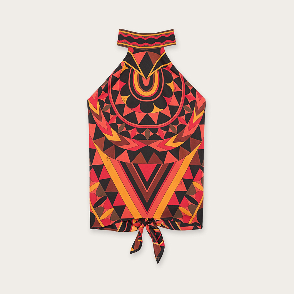 PUCCI Manuba Print Silk Top #384991