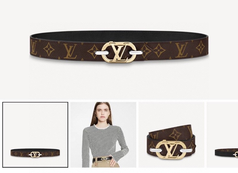 [TOP] Louis Vuitton LV Belt 3 cm - Brown - 711 Luxury