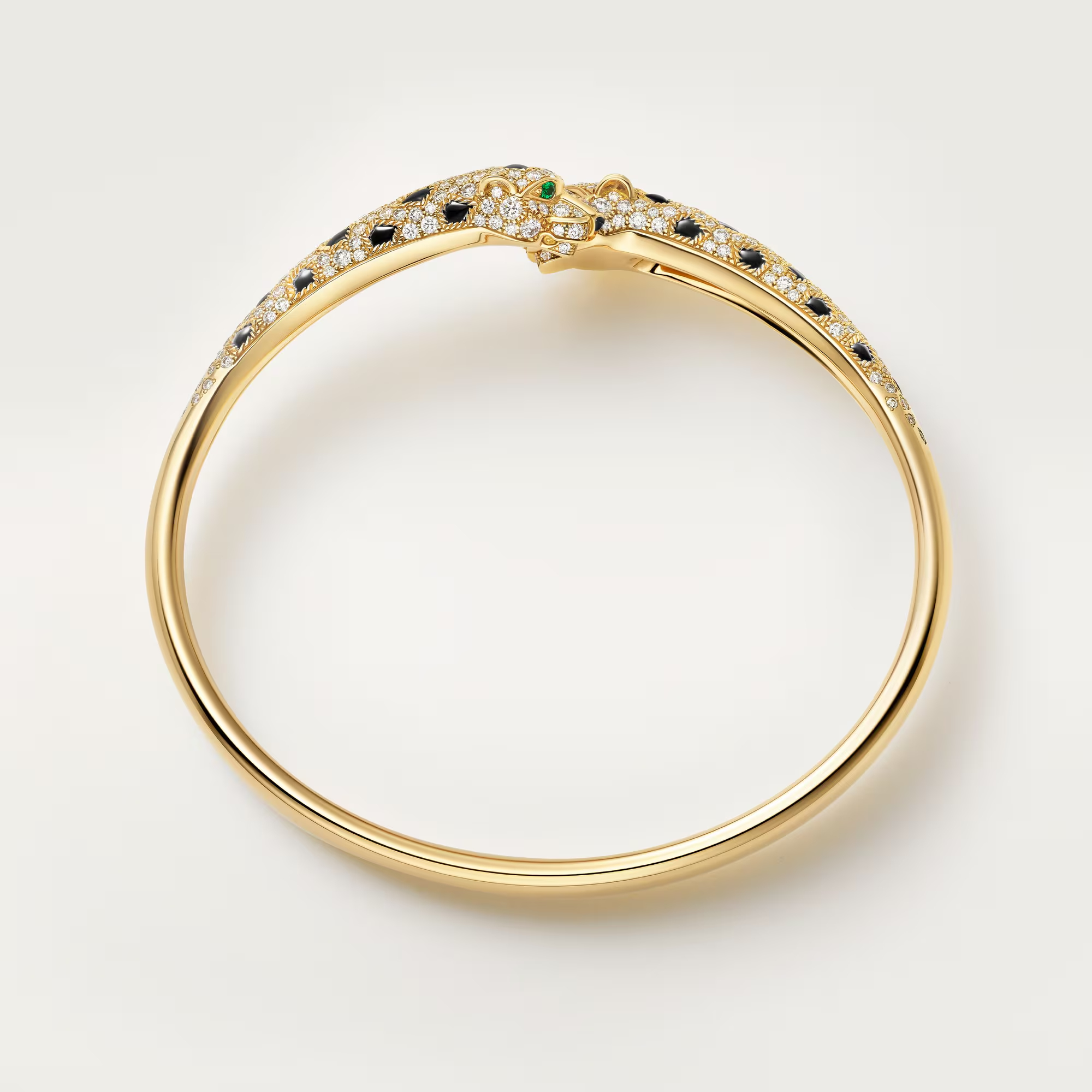 Carty Panther Motif Bracelet, Yellow Gold, Small Model, Half-Paved