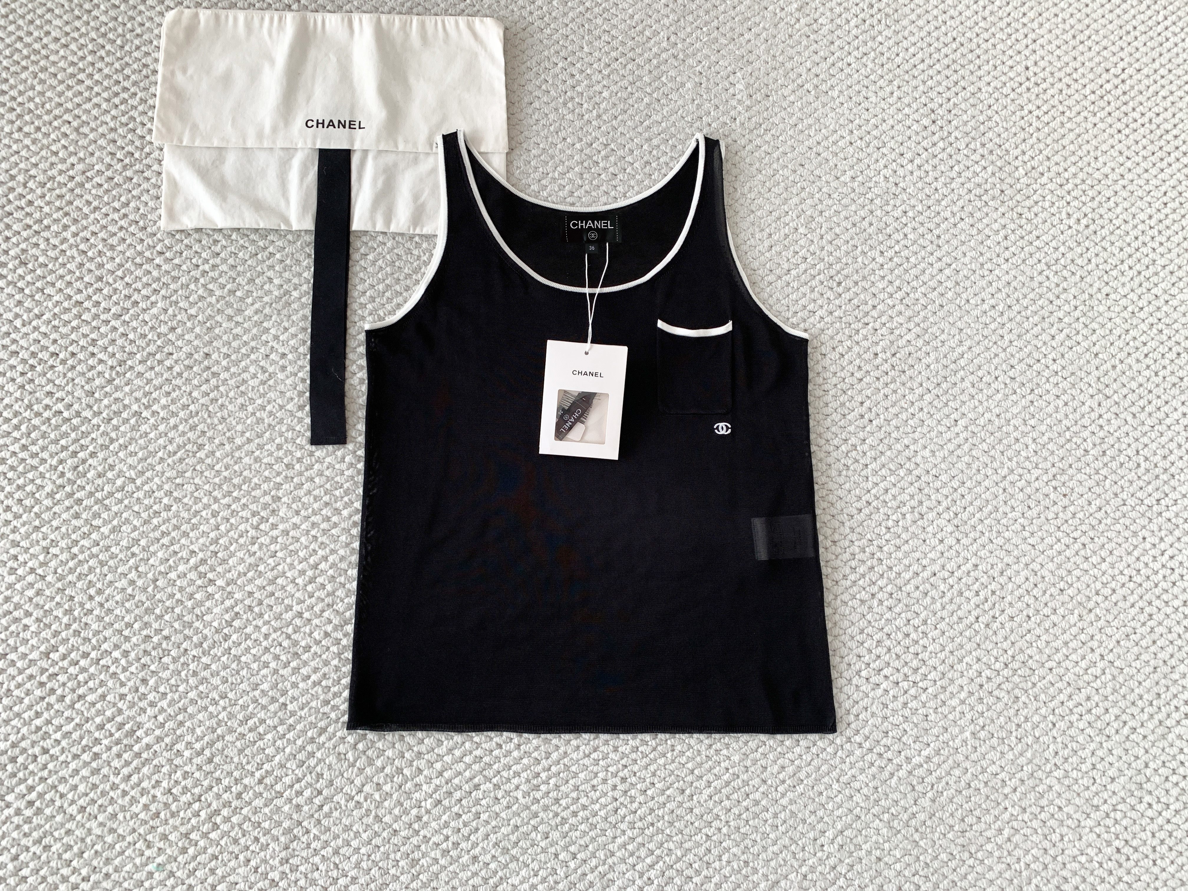 Chanel CC Women's Knitted Sleeveless Top Vest #380033