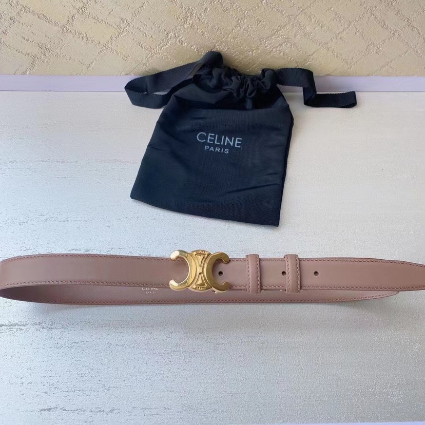 [TOP] CELINE Belt Calfskin 2.5cm - Pink - 711 Luxury