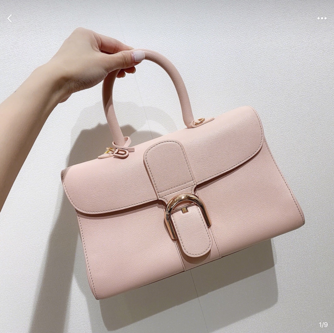 [TOP] Delvaux Brillant Bag Togo Leather 28x8x15.5cm - Pink - 711 Luxury