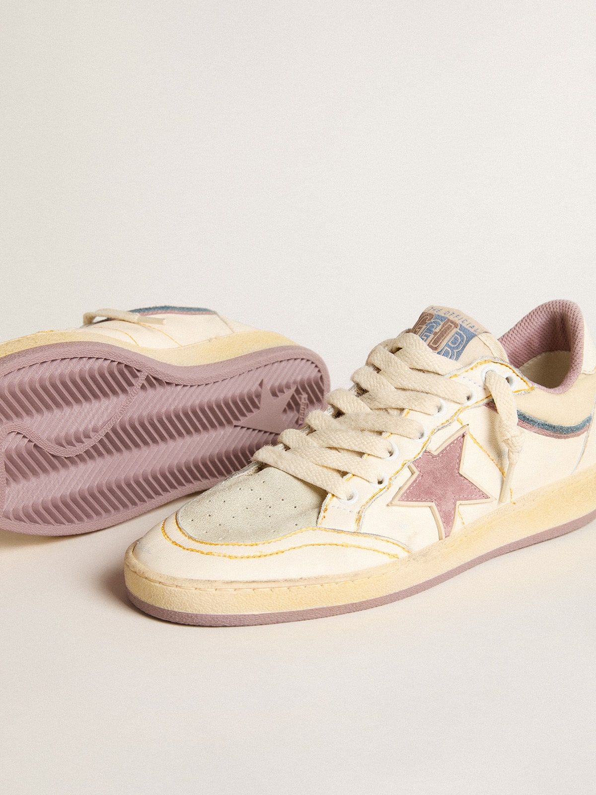 Golden Goose Women's Ball Star in Nappa Leather With Mauve TPU Star and Leather Heel #378528