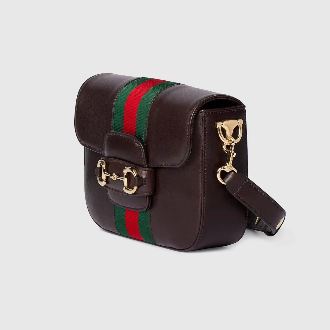 [TOP] GUCCI Gucci Horsebit 1955 Small Shoulder Bag 21X14.5X5.5cm - Chocolate