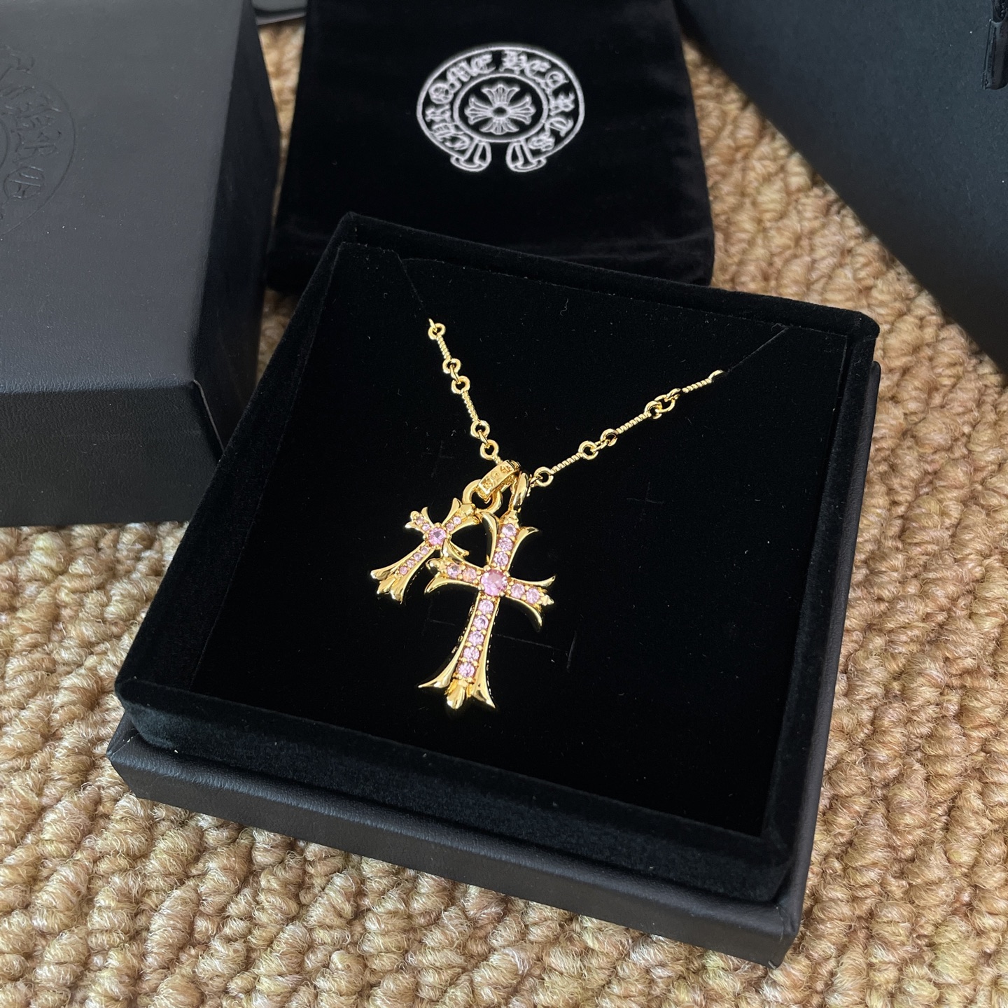 Chrome Hearts Jewelry Chrome Hearts Double Cross Necklace #393236 | Nigo Office