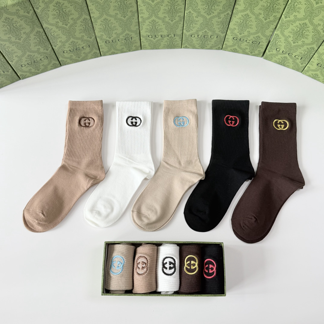 [TOP] GUCCI Socks - 5 Pieces as a Set - 711 Luxury