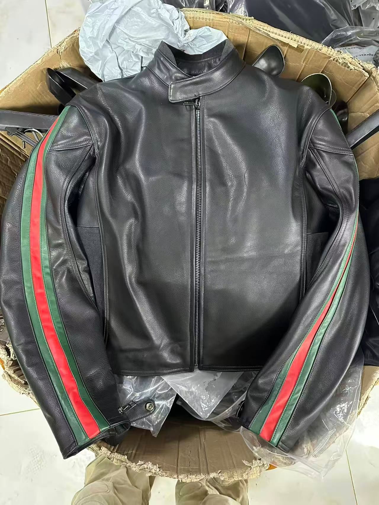 Gucci Racing Suit Leather Jacket #388807
