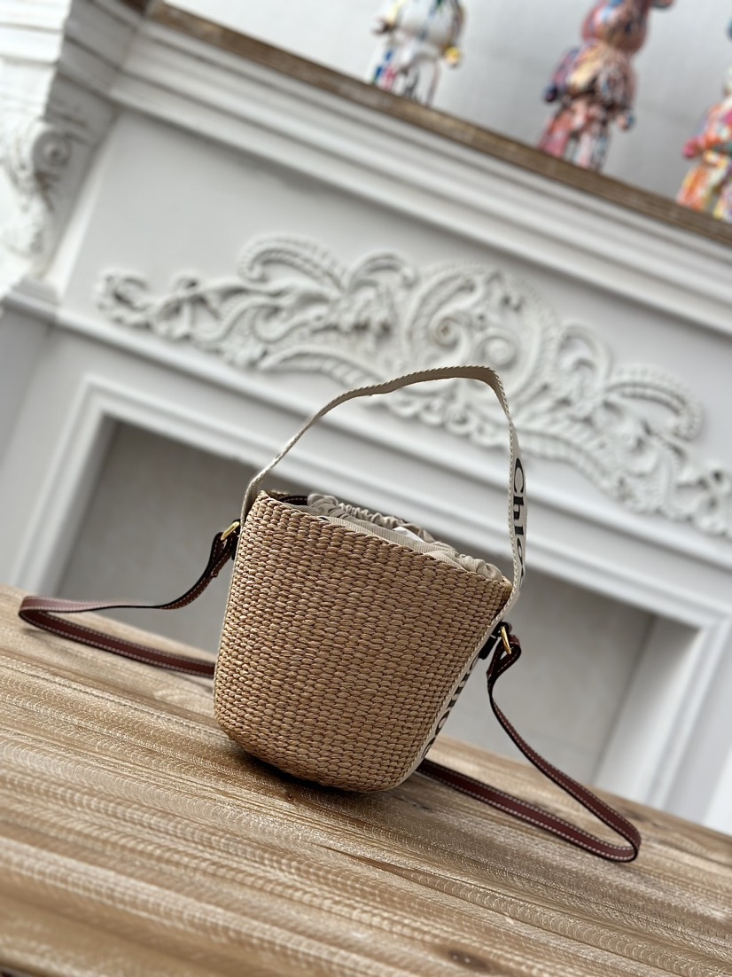 [TOP] Chloe Woody Basket Bag 17*16*16cm -Brown - 711 Luxury