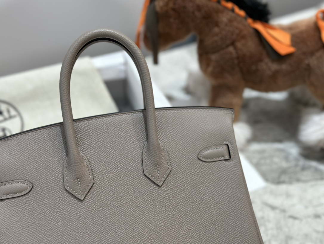 [TOP] HERMES Birkin Epsom Leather 25cm - Gris Meyer & GHW
