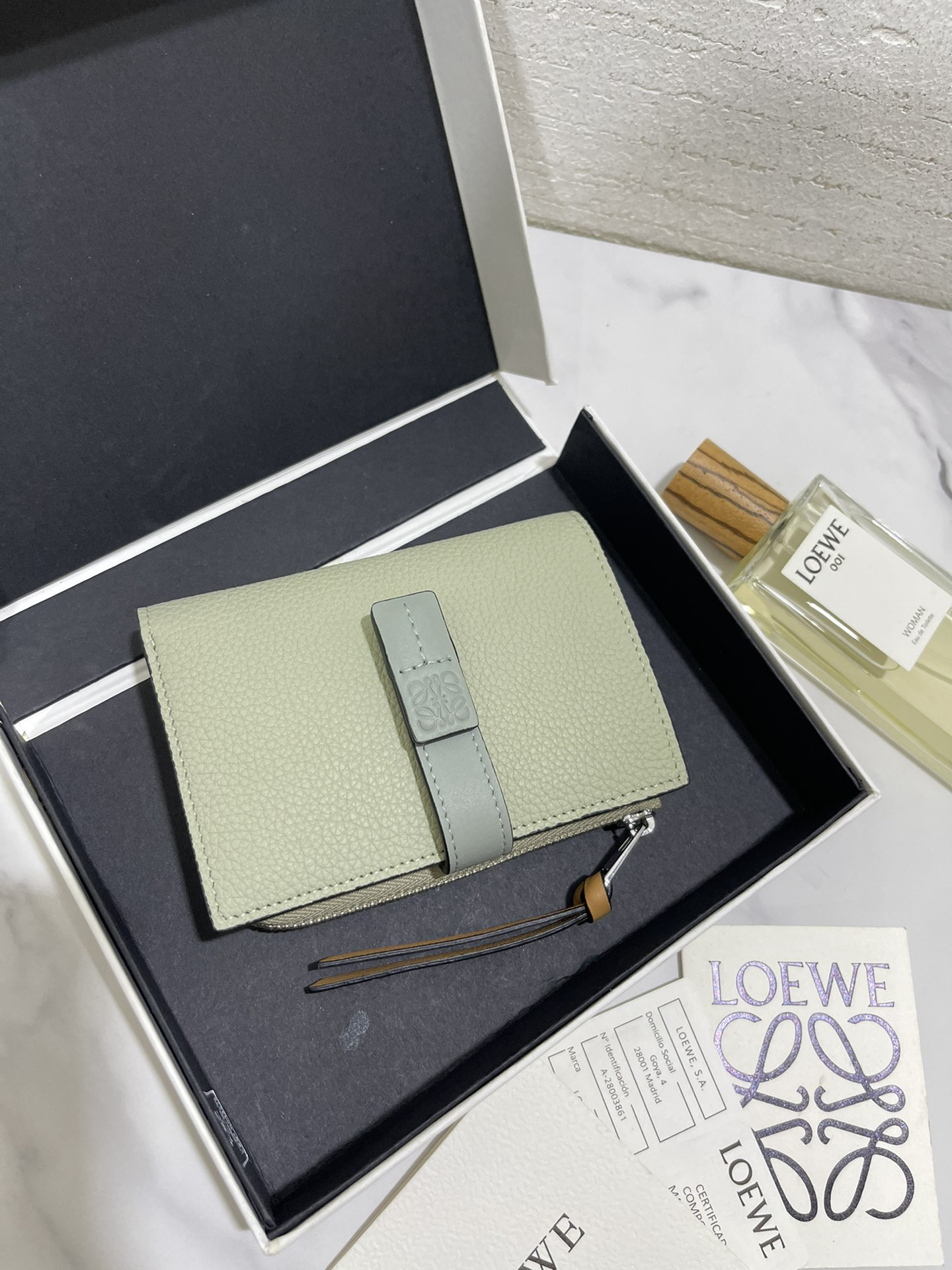 [TOP] LOEWE Wallet 12*8.5 cm - Green - 711 Luxury