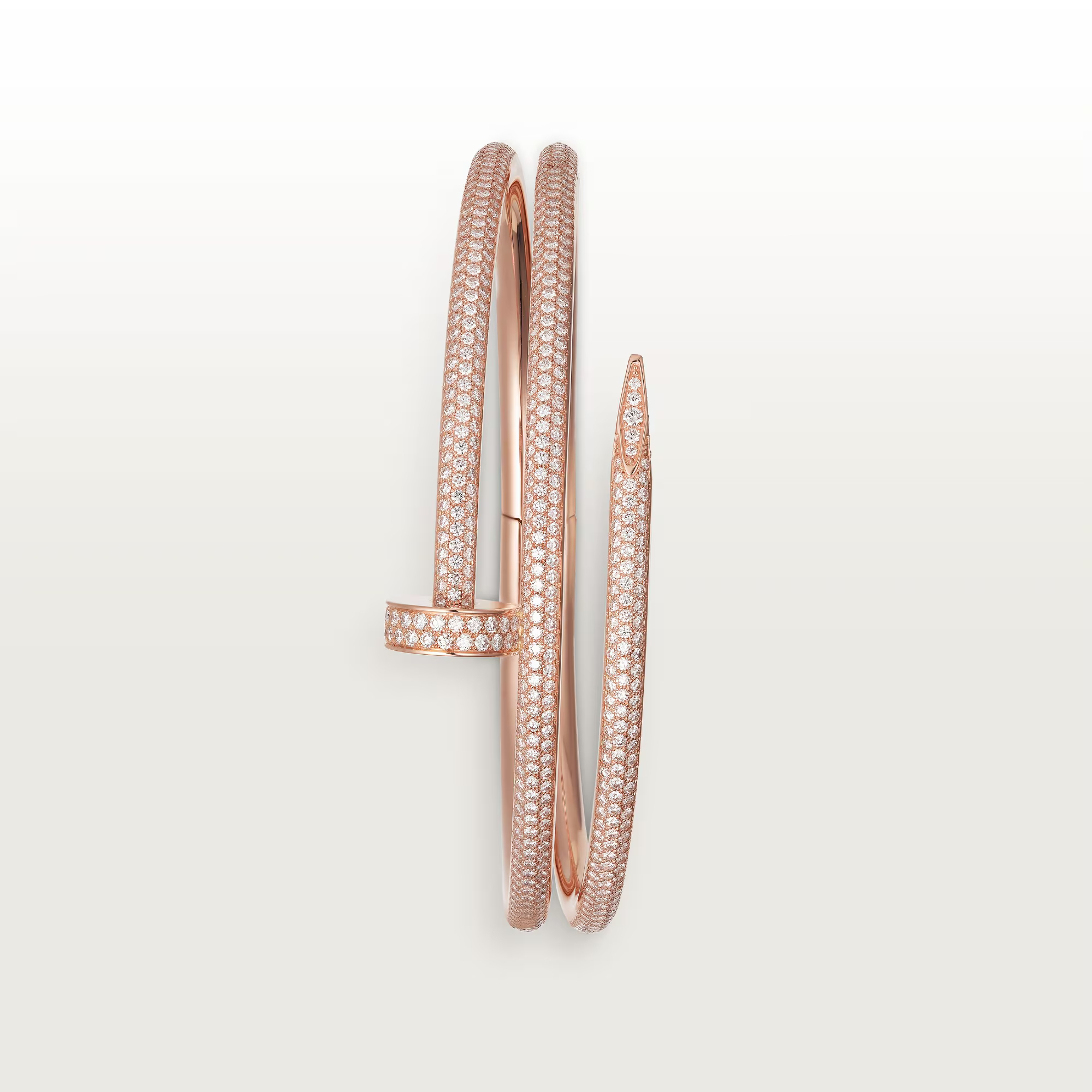 Carty Nails Infinity Wrap Bracelet, Rose  Gold, Half-Paved