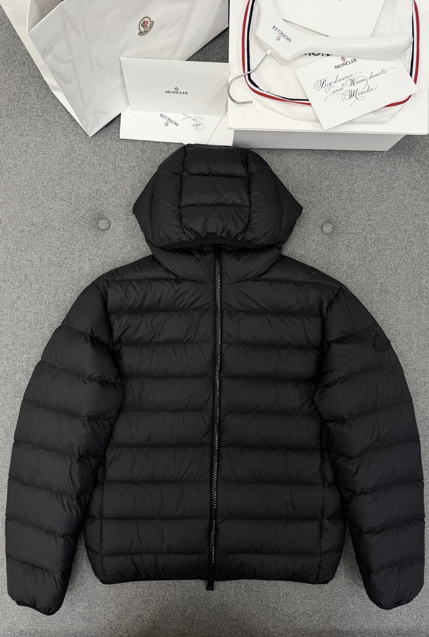 Designer black Clothing Moncler Black Alrai Hooded Short Down Jacket #378441 View 2 | Nigo Office