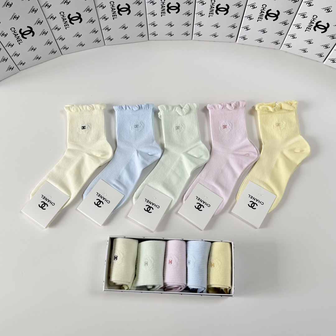 [TOP] CHANEL Socks - 5 Pieces as a Set - 711 Luxury