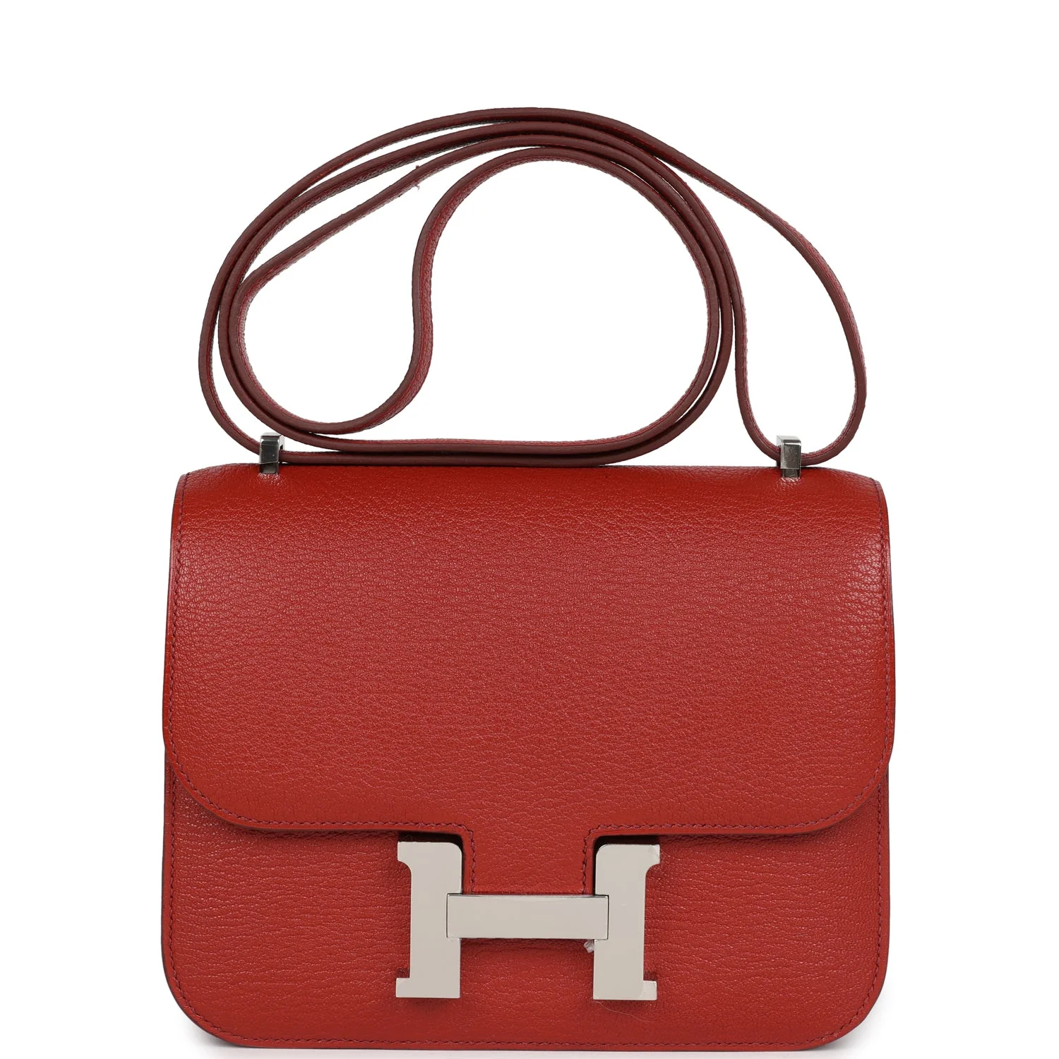 Hermes Constance Brique Verso Chevre Mysore Palladium Hardware