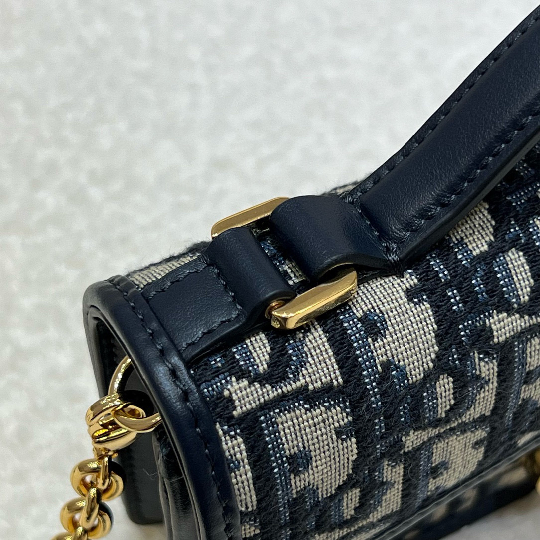 [TOP] Christian Dior Montaigne Bag Calfskin Mini 20*10*4cm - Navy Blue