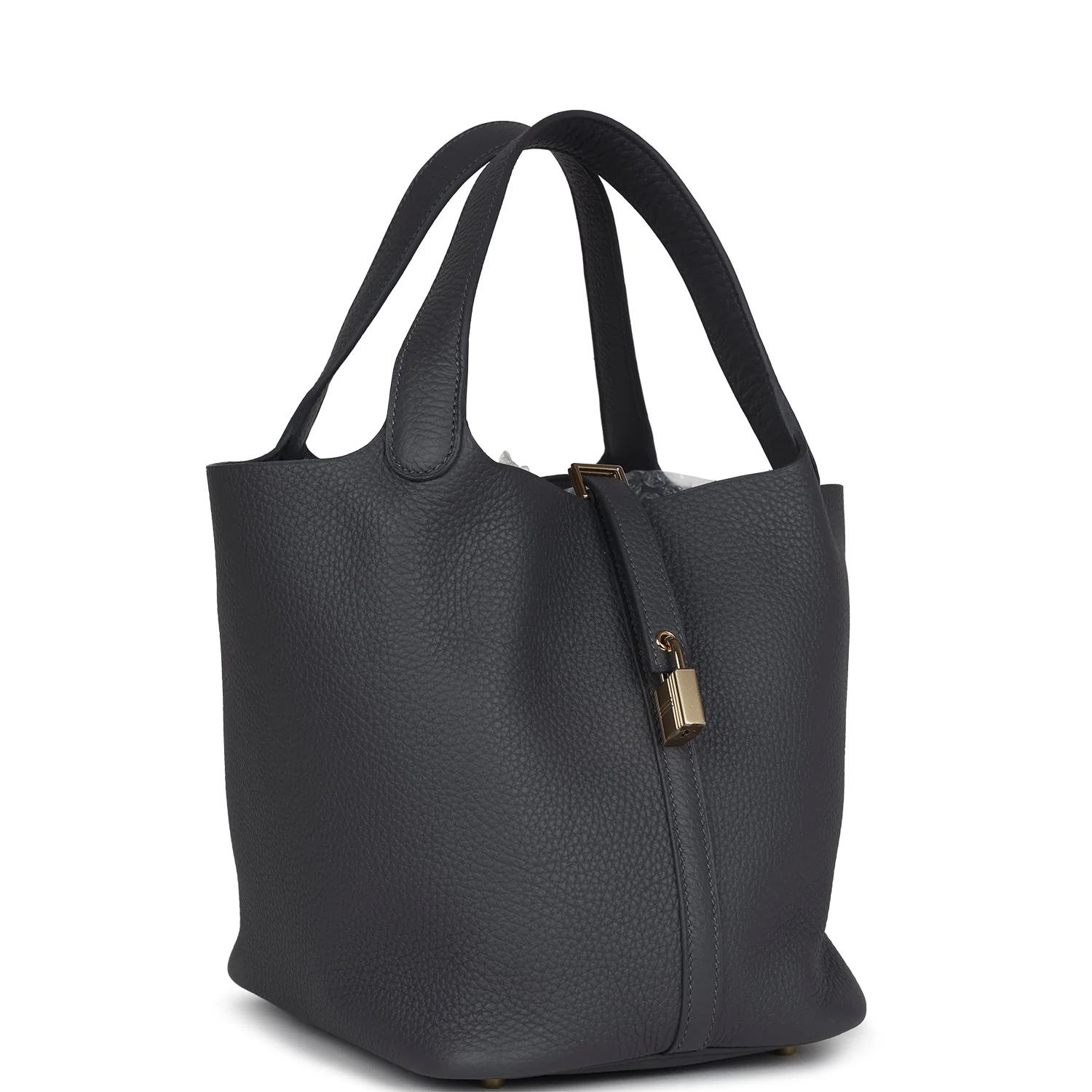 Hermes Picotin Lock  Ardoise Clemence Permabrass Hardware