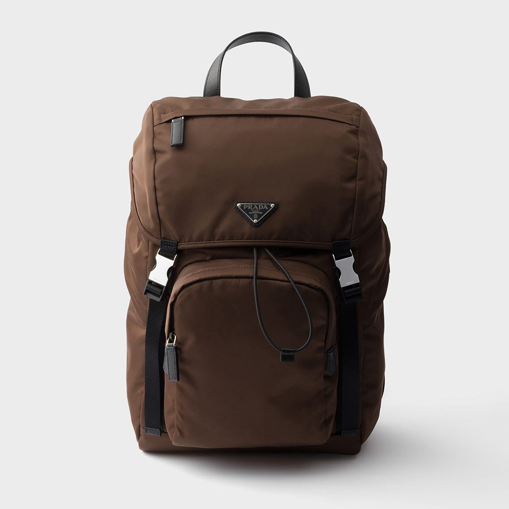 Prada black Bag PRADA Black Re-nylon And Saffiano Leather Backpack #379110 | Nigo Office