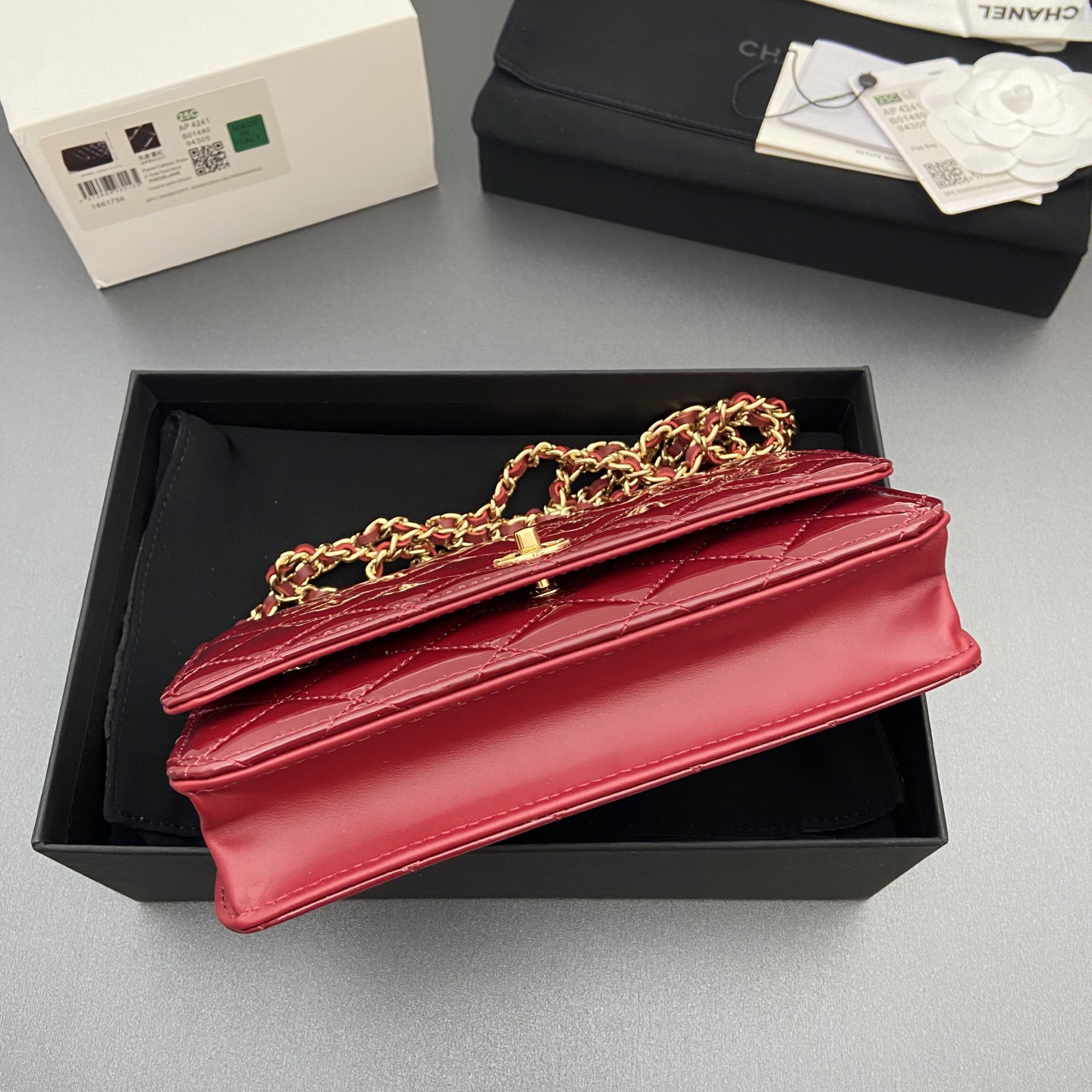 [TOP] CHANEL Woc Bag  20-13-3.5cm - Claret