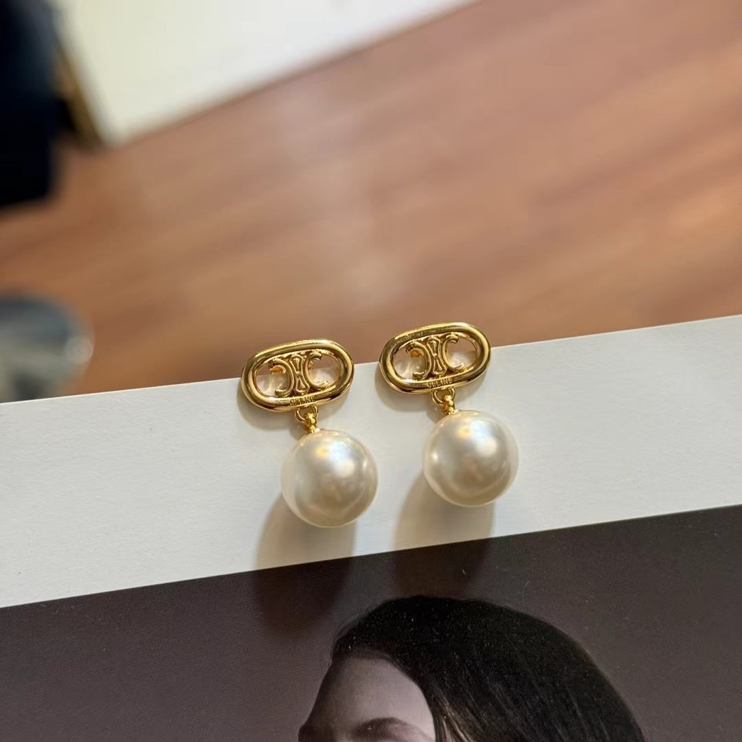 [TOP] CELINE Earrings- Gold - 711 Luxury