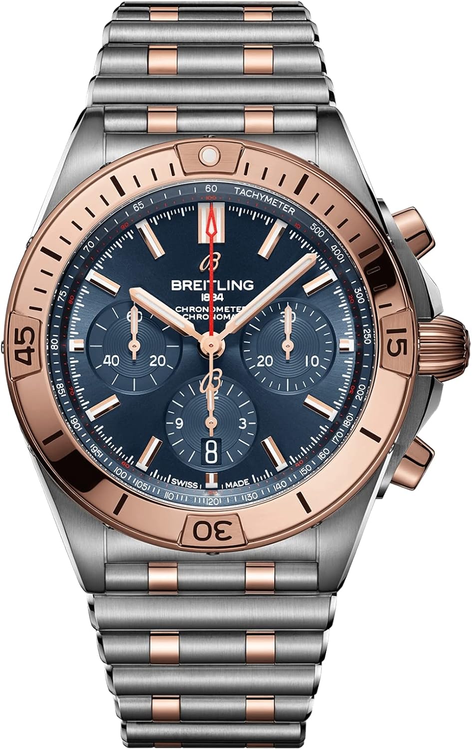 Watch Breitling Breitling Chronomat B01 Steel and 18k Red Gold Men's Watch UB0134101C1U1 green