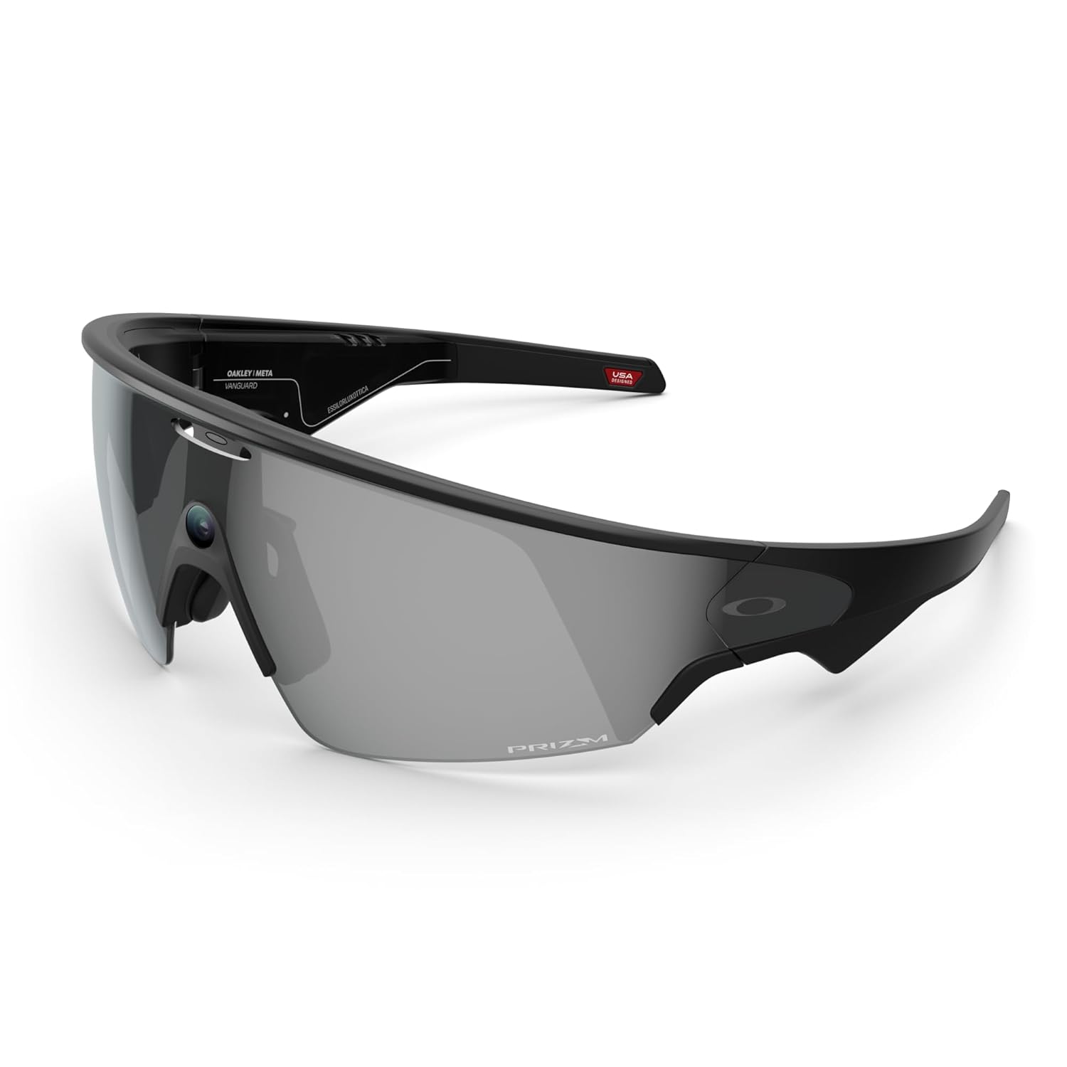 Oakley | Meta Vanguard with Meta AI, Audio, Photo, Video Compatibility - White, Prizm™ Sapphire