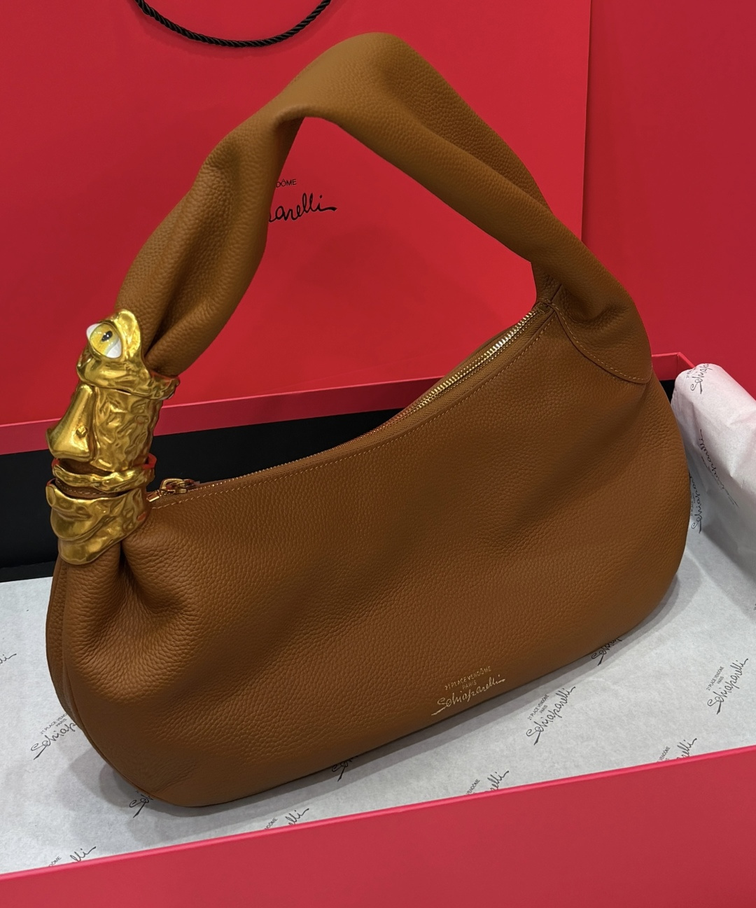 [TOP] Schiaparelli Soufflé Bag 40x39x27cm - Brown - 711 Luxury