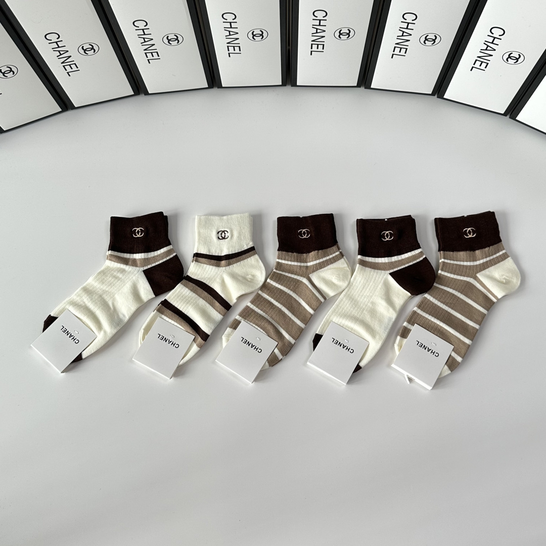 [TOP] CHANEL Socks - 5 Pieces as a Set - 711 Luxury