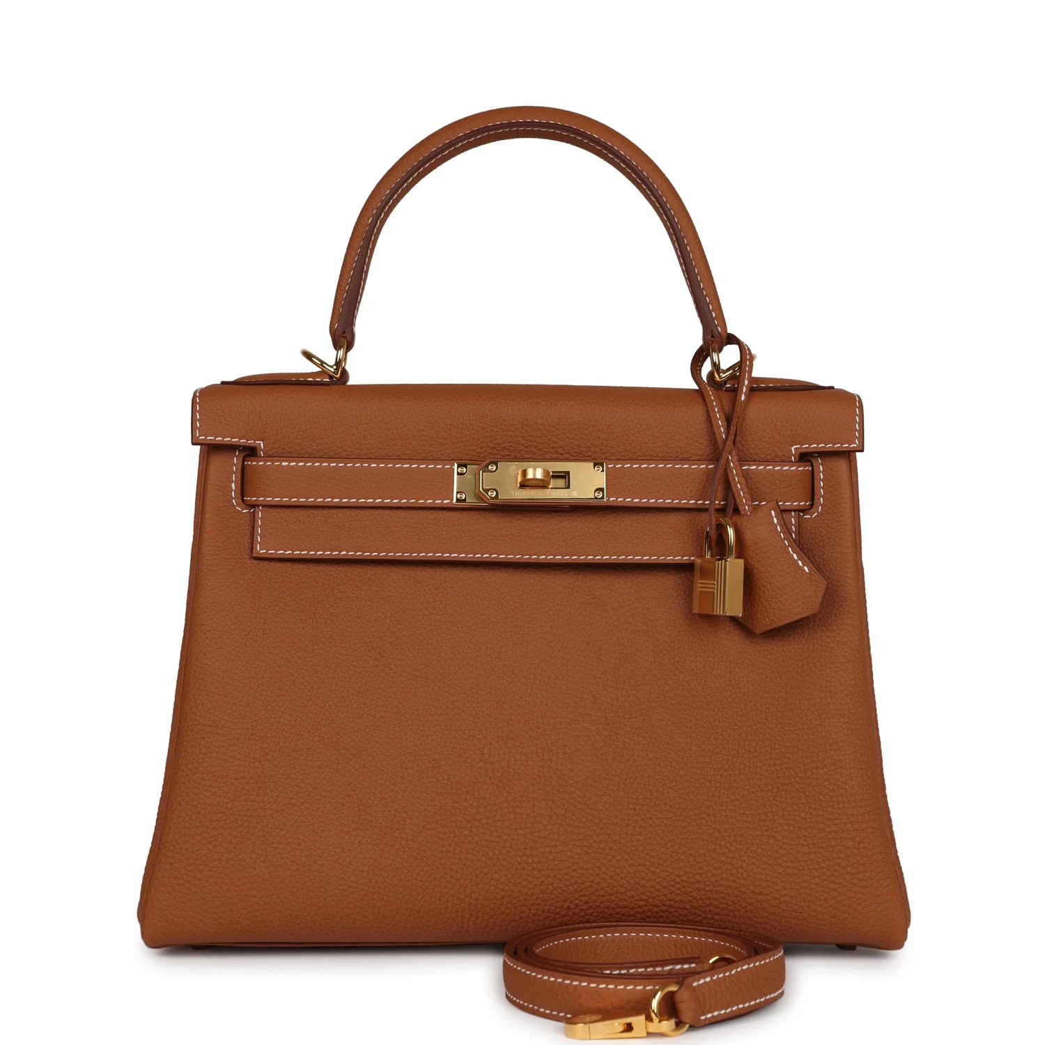 Hermes Kelly Retourne  Gold Togo Gold Hardware