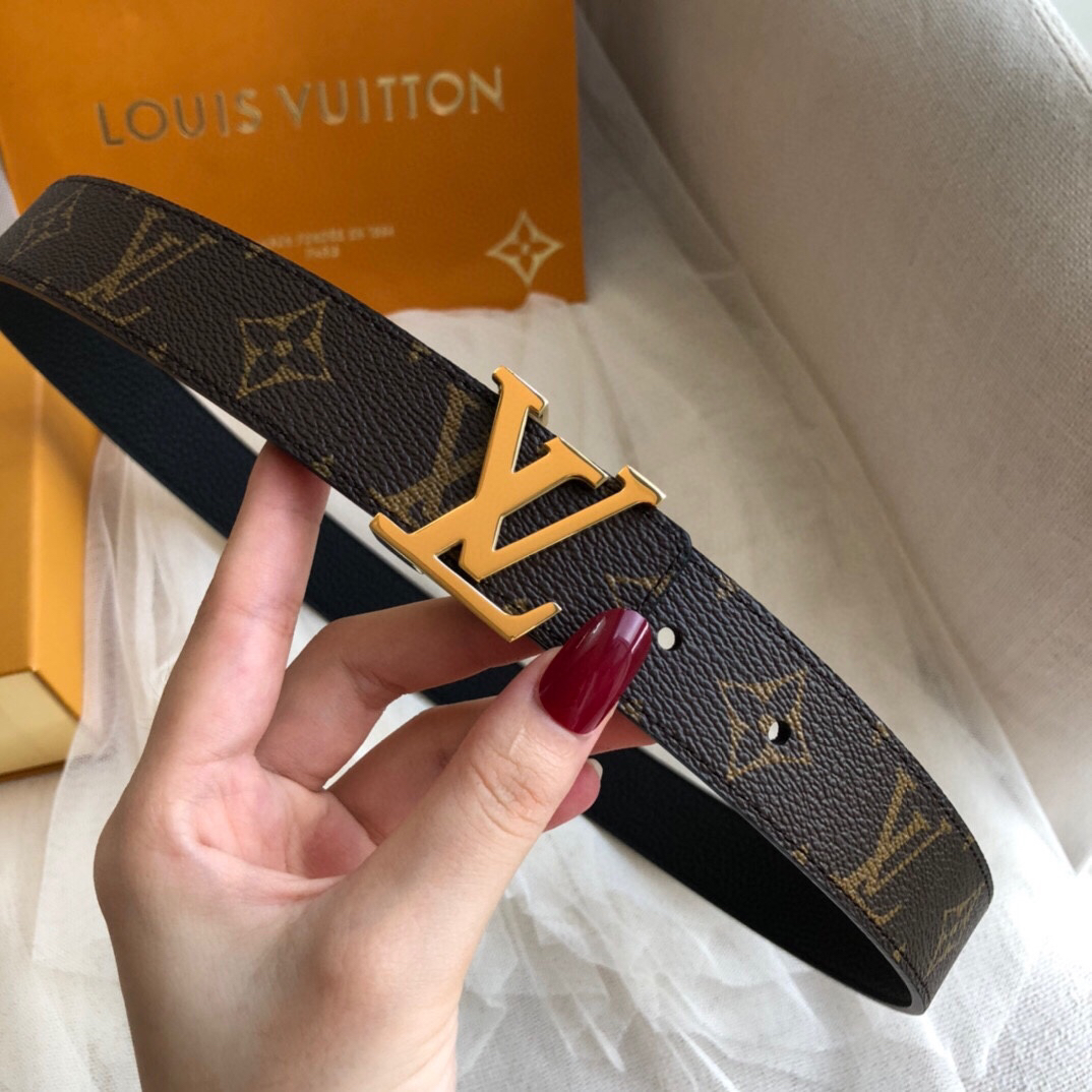 [TOP] Louis Vuitton LV Belt 3 cm - Brown - 711 Luxury