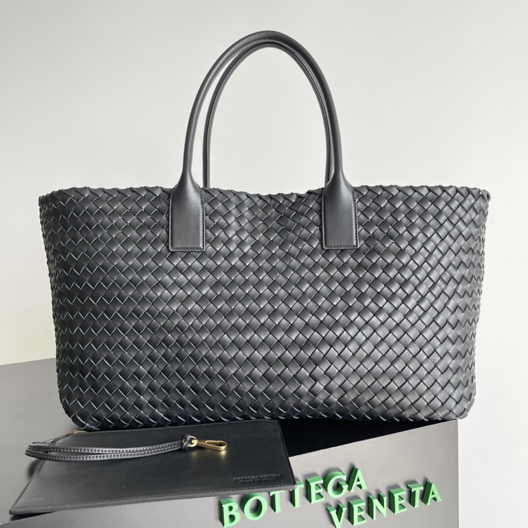 [TOP] Bottega Veneta BV Large Cabat Bags 51x18x28 cm - Black - 711 Luxury