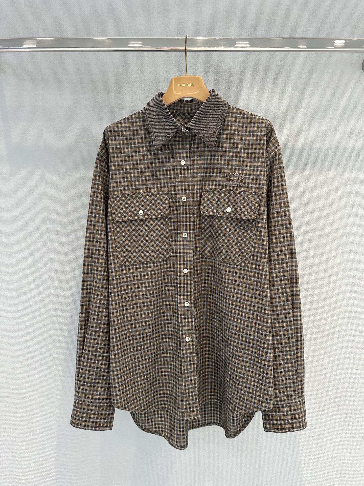 [TOP] Miu Miu Shirt - Coffee - 711 Luxury