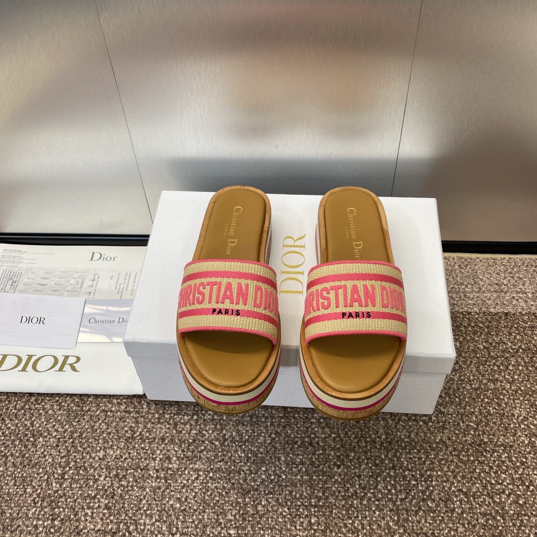 [TOP] Christian Dior IVIETA AY Slippers - Pink - 711 Luxury