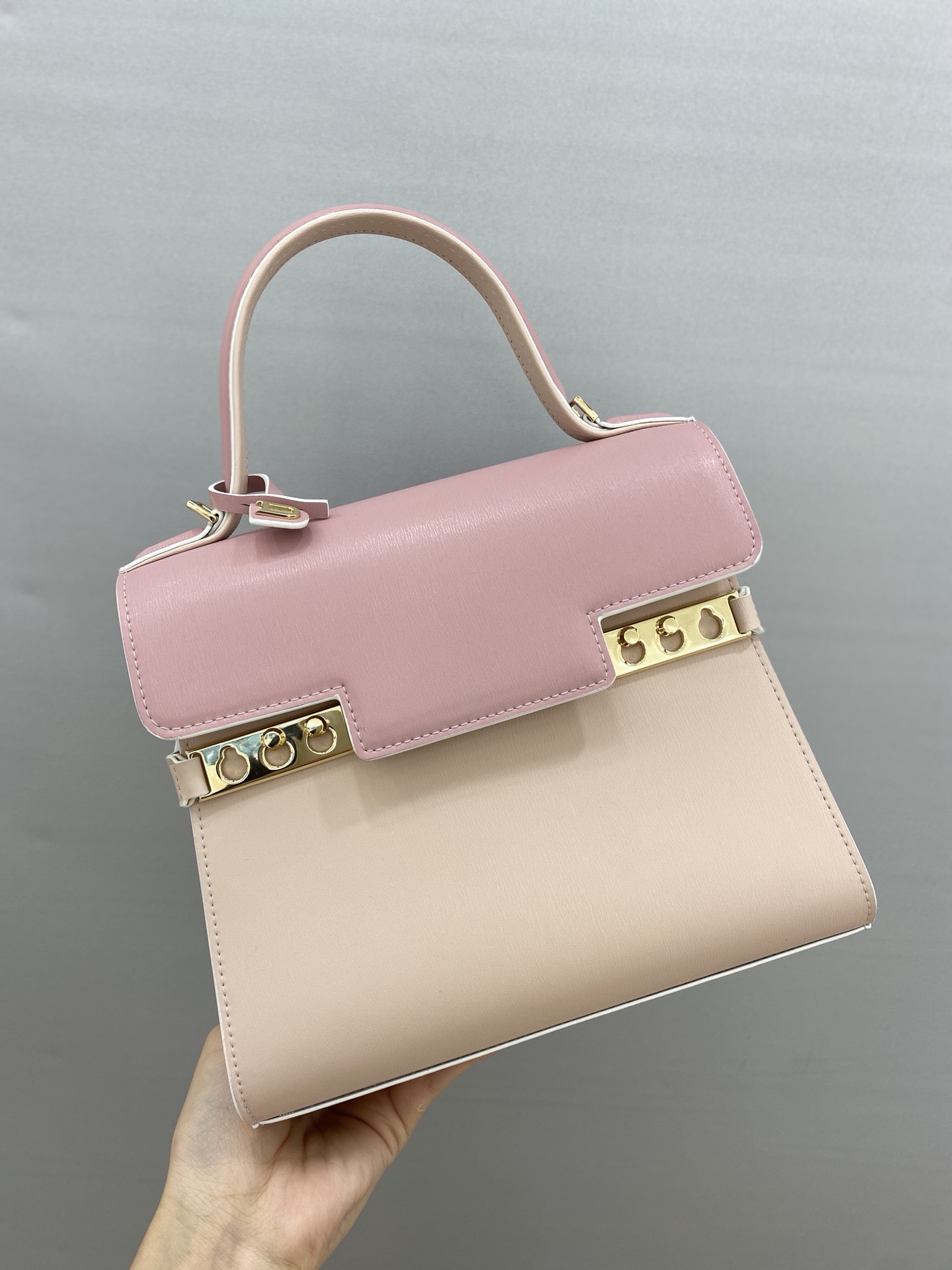 [TOP] Delvaux Tempete Bag Calfskin 21.5x19x10cm - Pink - 711 Luxury