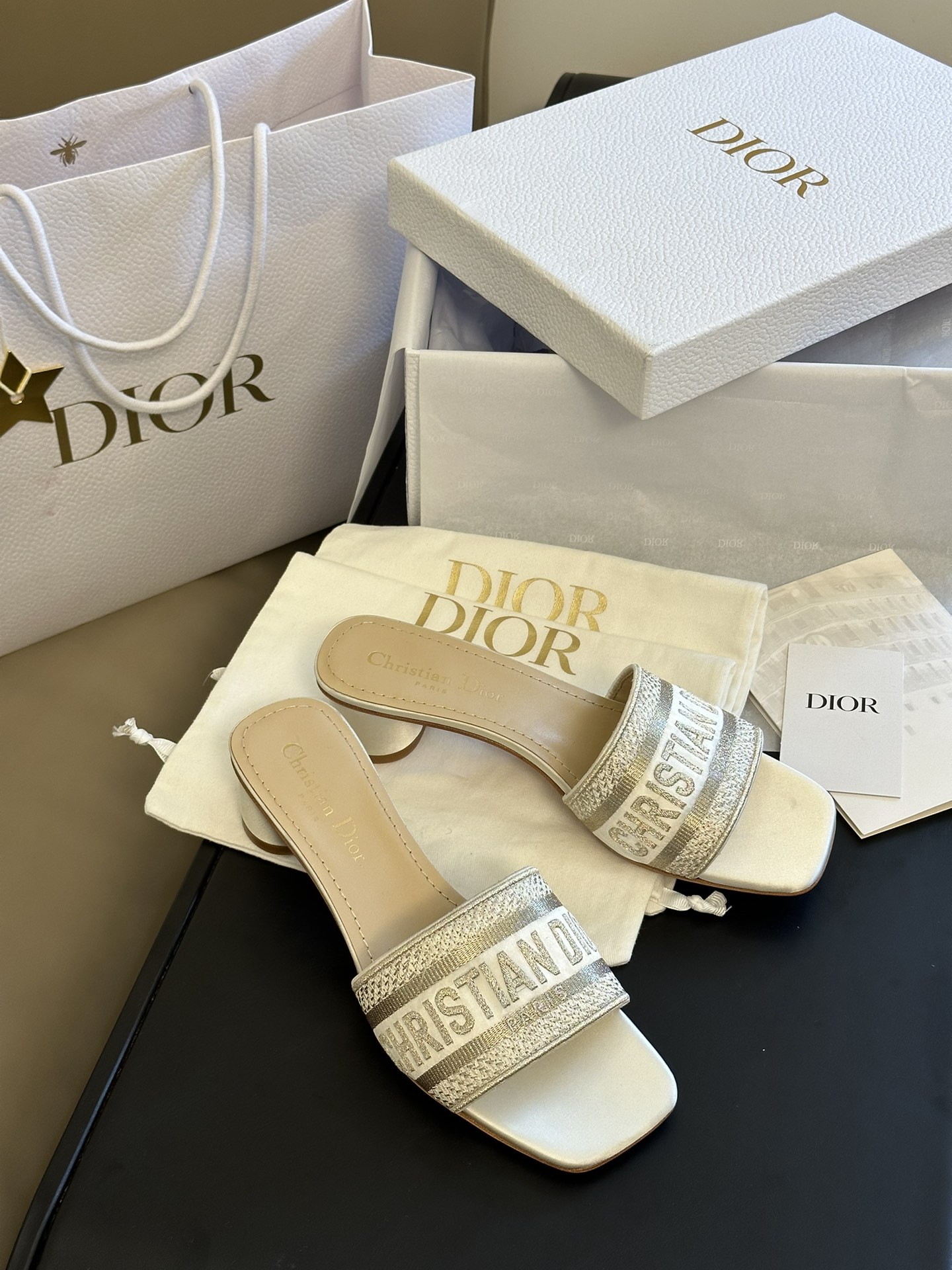 [TOP] Christian Dior Slippers - Gold - 711 Luxury