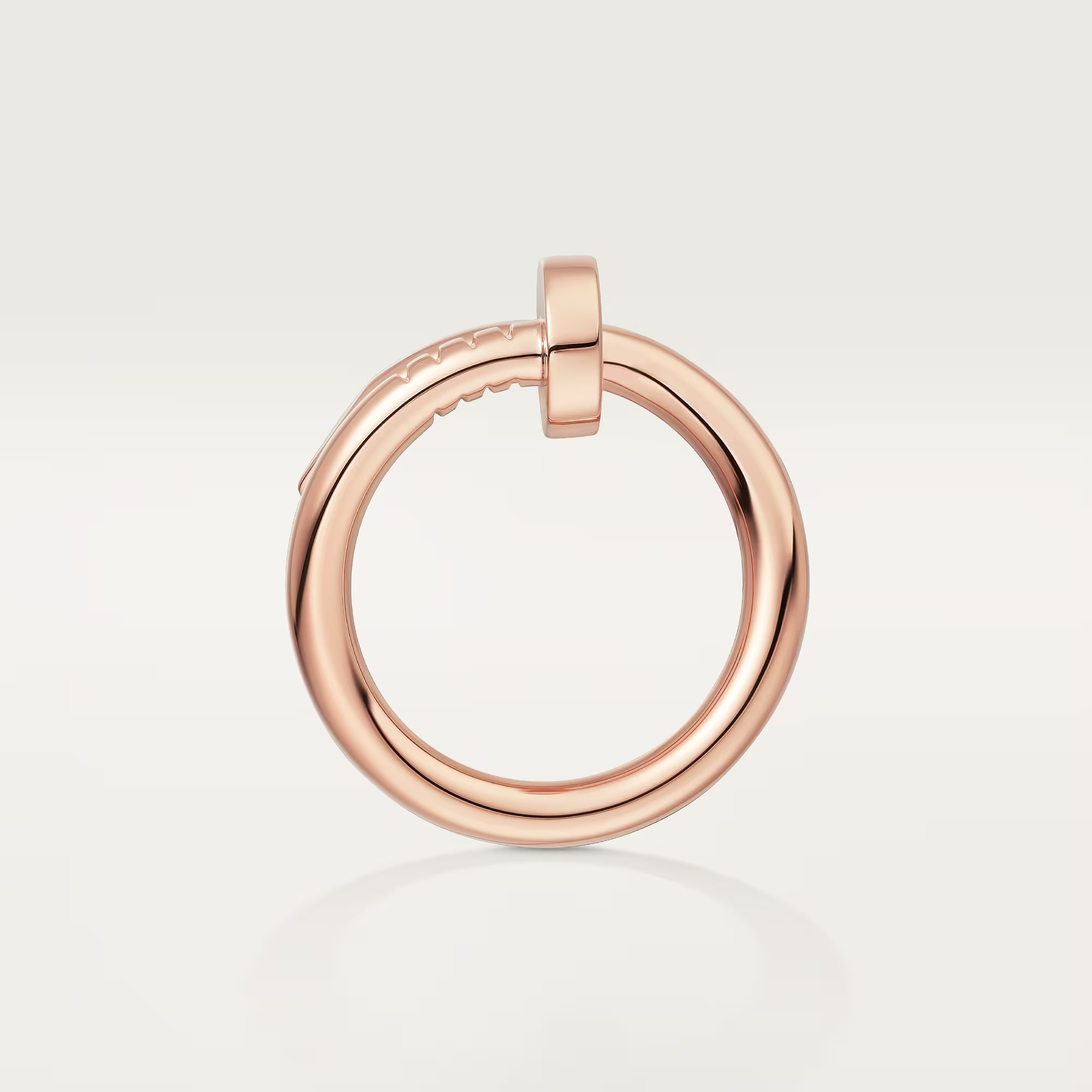 Carty Nails Solo Trace Ring, Rose Gold  ,Medium Model