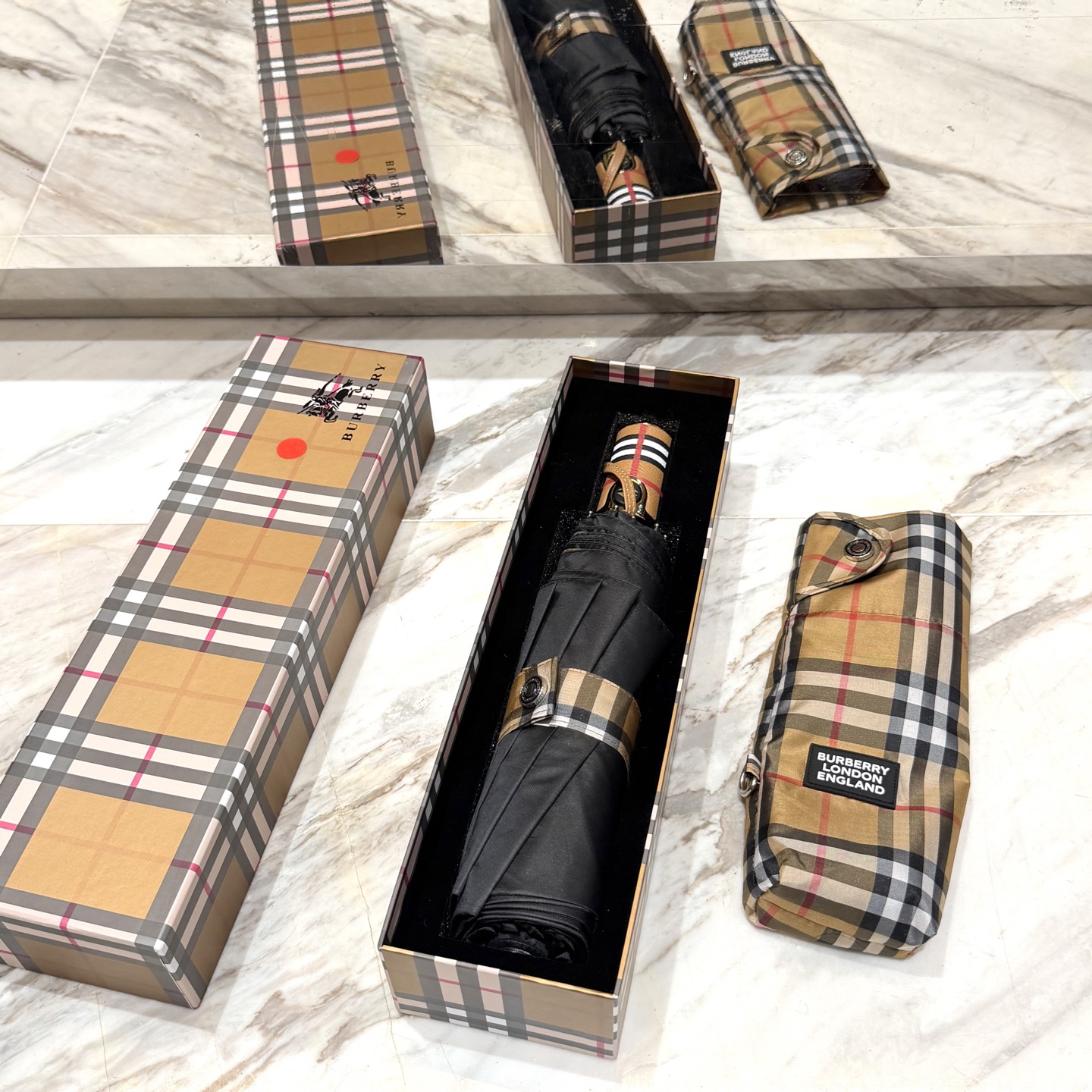 [TOP] BURBERRY Umbrella - Black - 711 Luxury