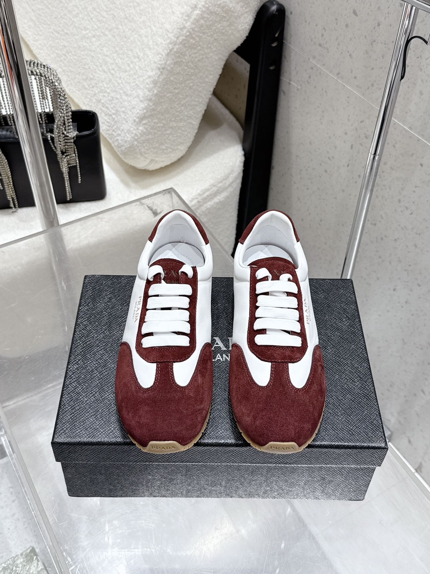 [TOP] PRADA Casual Shoes - Brown and White - 711 Luxury