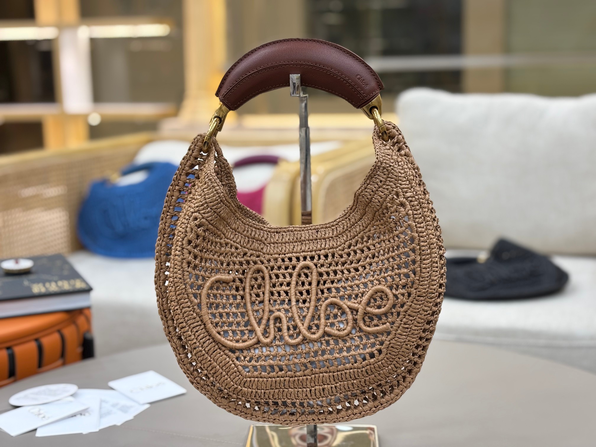[TOP] Chloe Summer Banana Hobo Bag 36*21.5cm - Khaki - 711 Luxury
