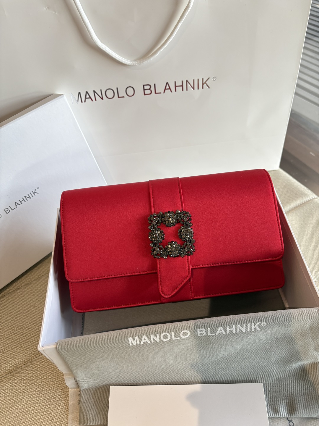 [TOP] MANOLO BLAHNIK Bag 12*24*6cm - Red - 711 Luxury