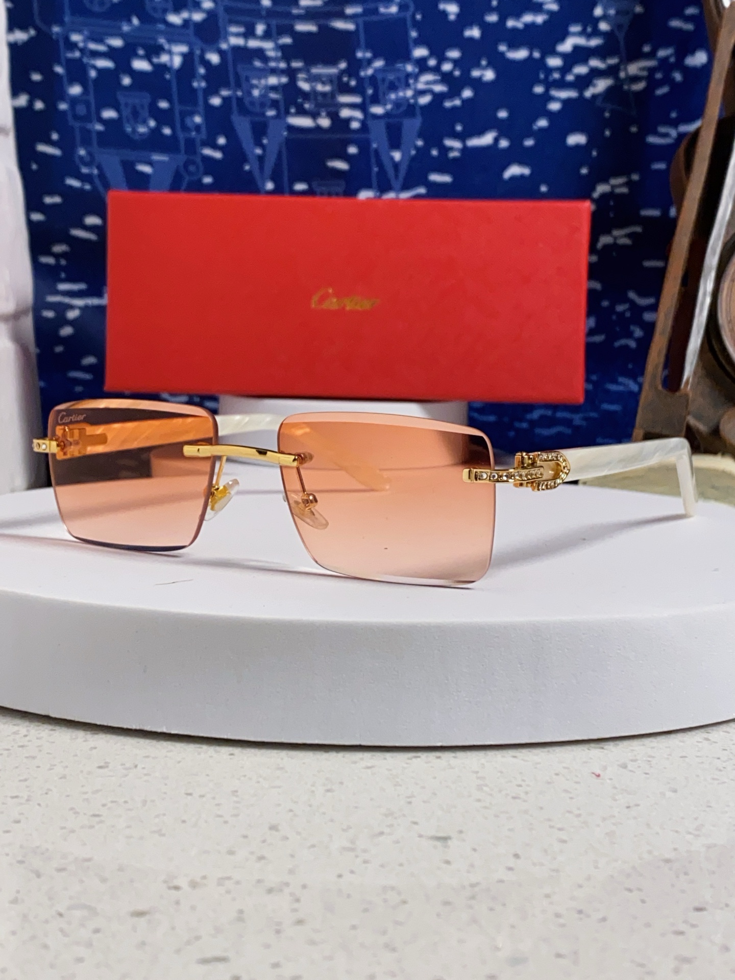 [TOP] Cartier Sunglasses - Gold - 711 Luxury