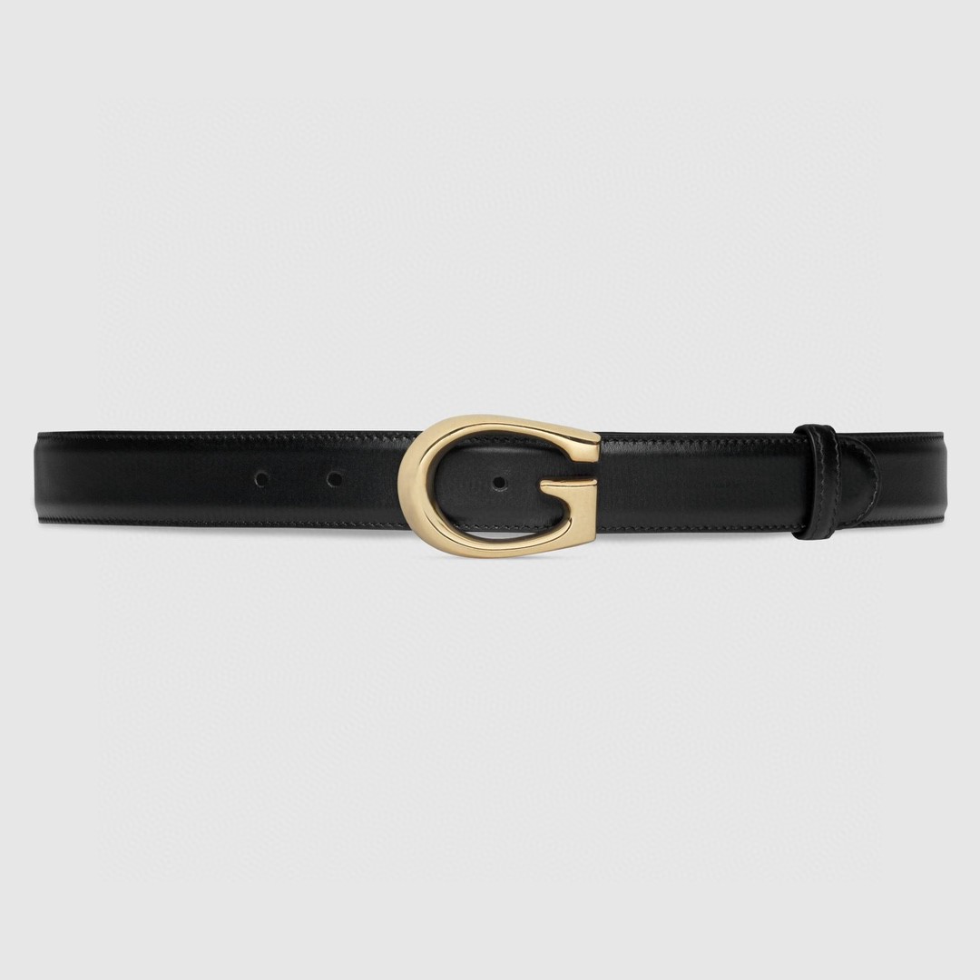 [TOP] GUCCI GG Belt Calfskin 3.0cm - Black - 711 Luxury